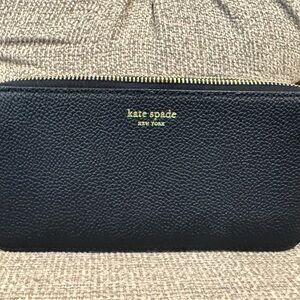 Kate Spade Black Pebbled Leather Wallet